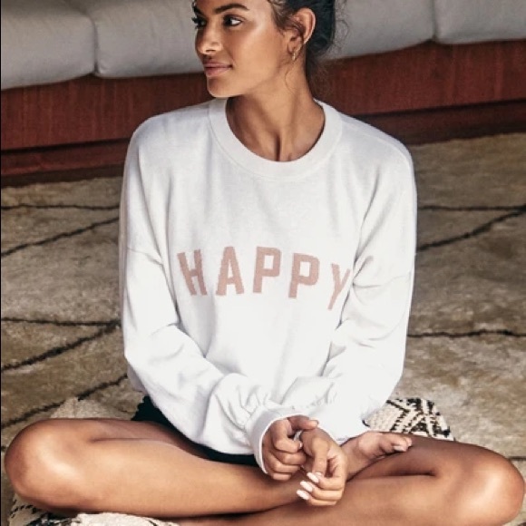 Spiritual Gangster Sweaters - Spiritual Gangster Happy Block Party Sweater Cream
